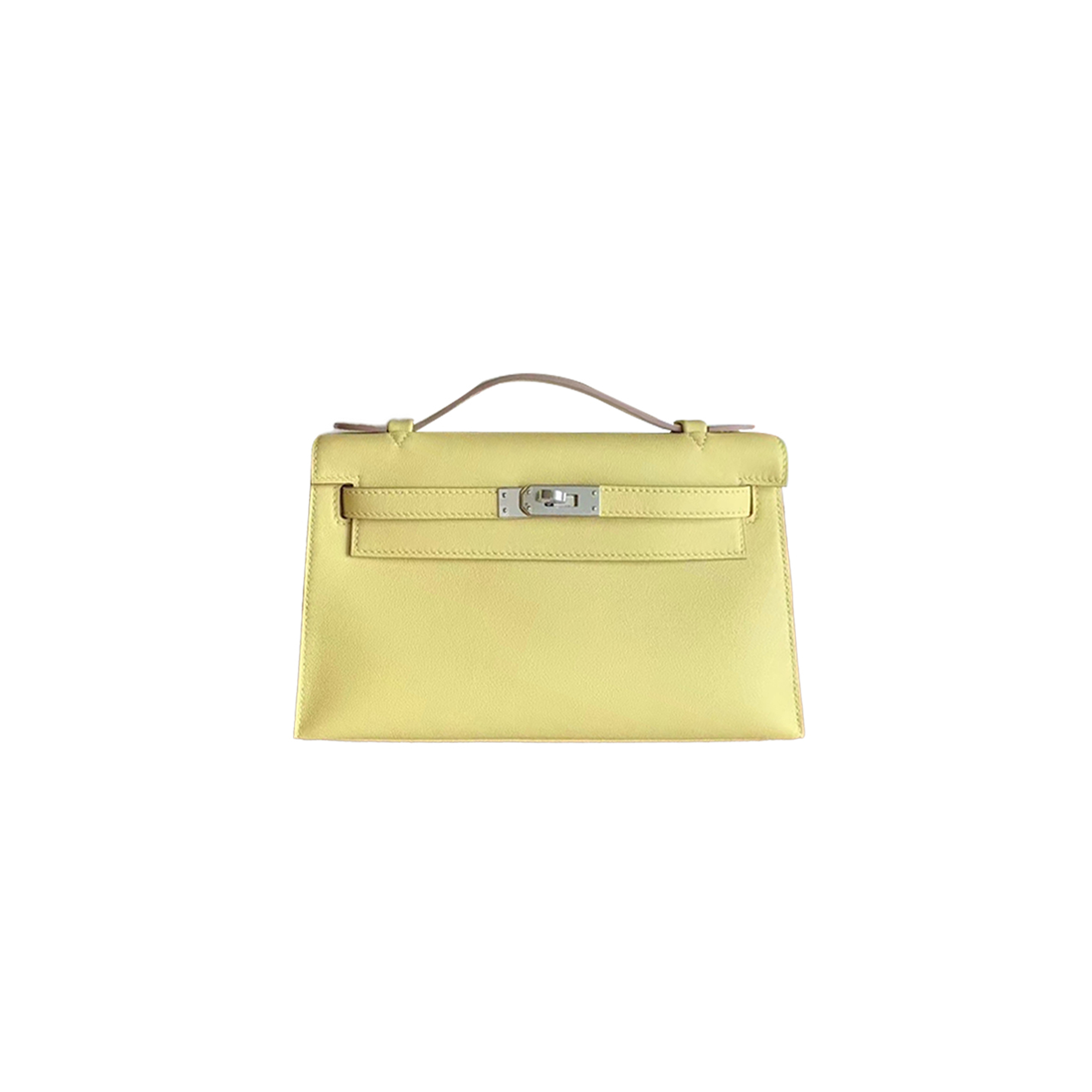 HERMÈS KELLY POCHETTE SWIFT CHICK YELLOW (22*14*7cm) 